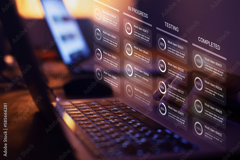 Poster kanban concept, agile software development