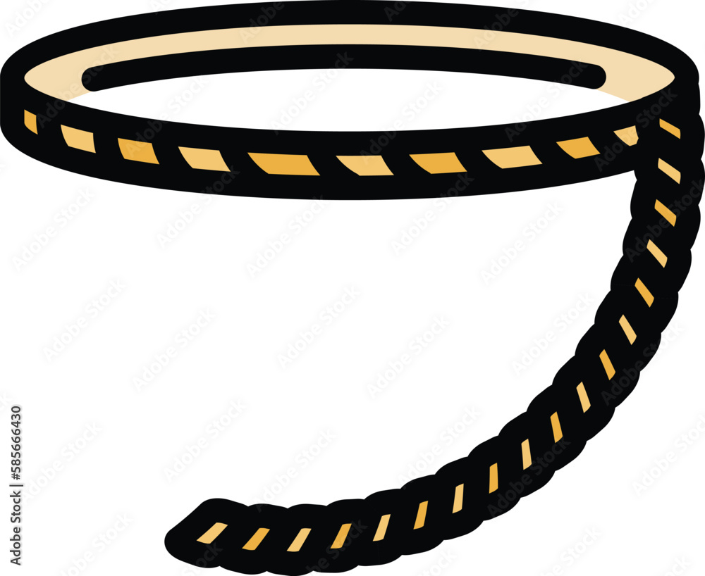 Aufkleber sheriff lasso icon. outline sheriff lasso vector icon for web design isolated on white background co
