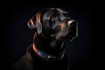 A brown Labrador retriever. Generative AI.