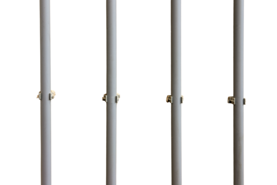 Wires on the wall in the corrugation and smooth lines, isolated on a white background