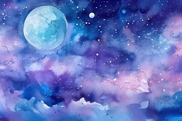 Obraz na płótnie Canvas breathtaking night sky with stars and planets shining brightly. Generative AI