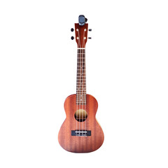 Ukulele, isolated on a white background. Classic ukulele, small wooden guitar