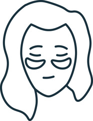 Under Eye Patches line icon. Simple element from skin care collection. Creative Under Eye Patches outline icon for web design, templates, infographics and more