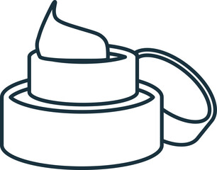 Cream line icon. Simple element from skin care collection. Creative Cream outline icon for web design, templates, infographics and more