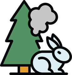 Wildfire icon. Outline wildfire vector icon for web design isolated on white background color flat