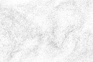 Distressed black texture. Dark grainy texture on white background. Dust overlay textured. Grain noise particles. Rusted white effect. Grunge design elements. Vector illustration, EPS 10.