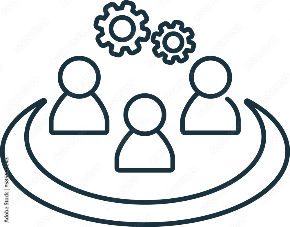Poster workshop line icon. simple element from social activity collection. creative workshop outline icon f