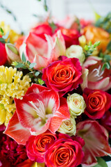 Beautiful gift box with flowers