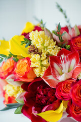 Beautiful gift box with flowers