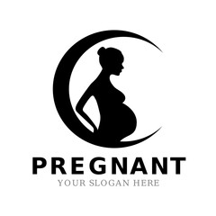 pregnant vector logo