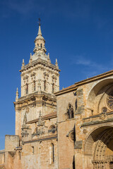 Fototapeta na wymiar Tower of the historic cathedral in Burgo de Osma, Spain