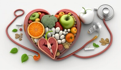 World Health Day is a global health awareness day celebrated every year on 7th April. World Health Day, World Health Organization, Healthcare And Medicine, Healthy Lifestyle, Heart Shape, Generate Ai