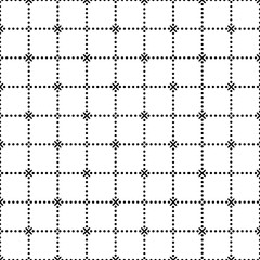 Subtle monochrome geometric seamless pattern. Abstract minimal ornament texture. Black and white background with grid, net, mesh, lattice, square shapes. Repeat design for wallpapers, print, decor.