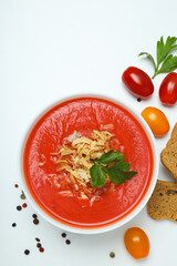 Dish made from tomatoes - tasty tomato soup