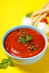 Dish made from tomatoes - tasty tomato soup