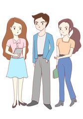 Corporate teamwork Illustration.