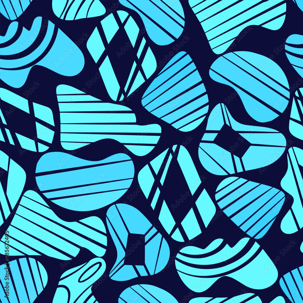 Poster abstract seamless pattern in abstract style. fashion sketch.