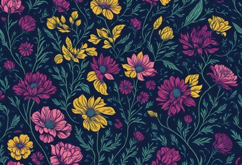 seamless pattern with flowers, seamless pattern with flowers, Flowers Floral Patterns, Flowers, Textile Flowers design