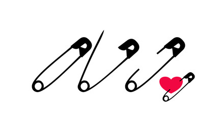 Safety pin silhouette