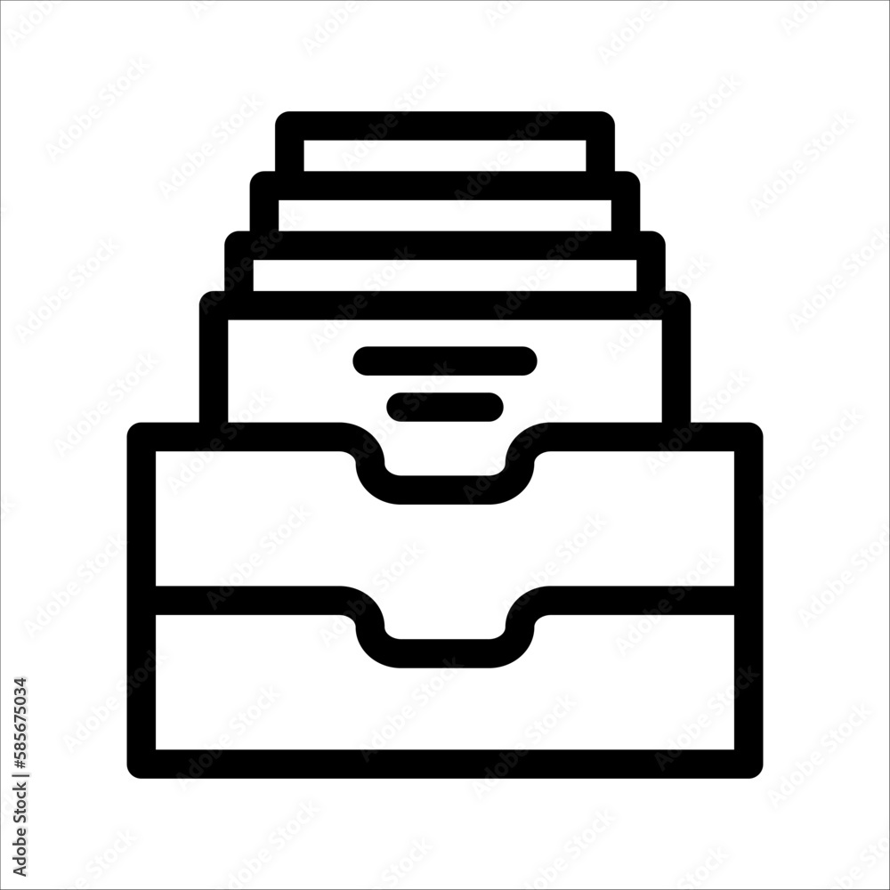 Wall mural Archive folder icon vector, document vector icon, archive storage icon, on white background, eps 10