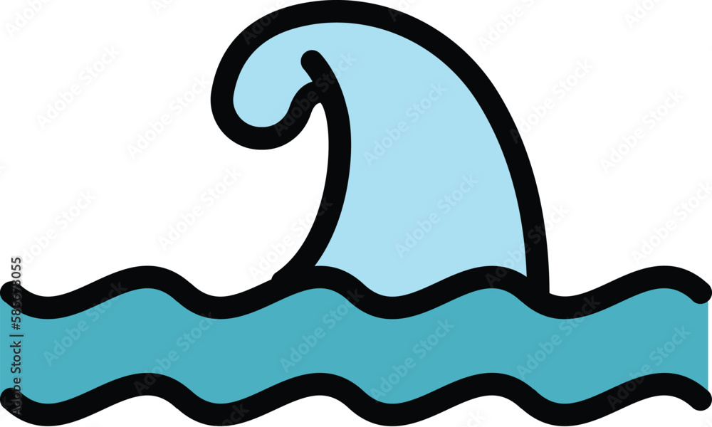 Poster underwater orca icon. outline underwater orca vector icon for web design isolated on white backgroun