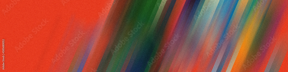 Wall mural Diagonal stripes background. Abstract illustration of diagonal stripes background. Psychedelic multicolor lo-fi grainy gradient texture. Vibrant noise. Spray Paint Brush. Colorful blurred banner.