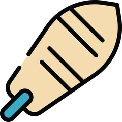 Surfing icon. Outline Surfing vector icon for web design isolated on white background color flat