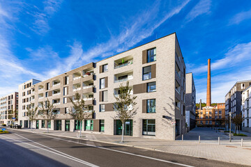 Germany, Baden-Wurttemberg, Esslingen, Modern apartment building in Neue Weststadt