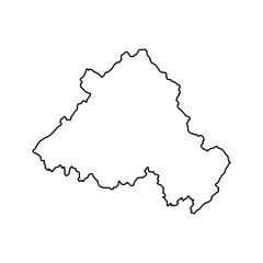 Portalegre Map, District of Portugal. Vector Illustration.