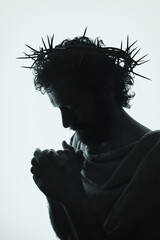 Jesus Christ with crown of thorns - 585682206