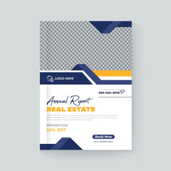 Real estate flyer brochure cover design templatre