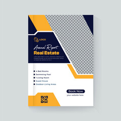 Obraz premium Real estate flyer brochure cover design templatre