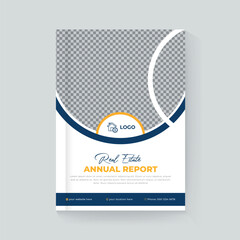Real estate flyer brochure cover design template