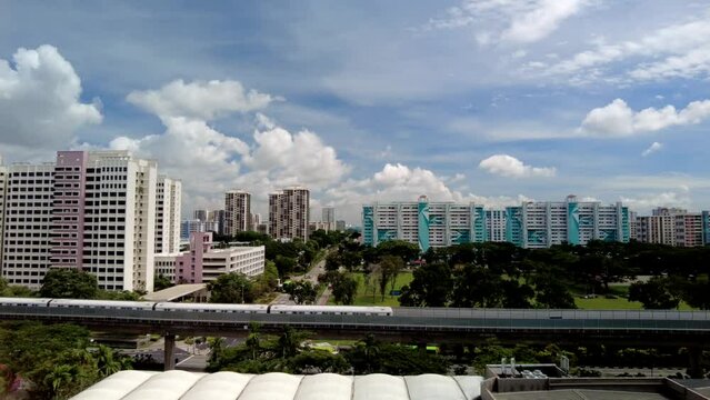 timelapse singapore neighbourhood asia housing buildings homes Mrt track life
