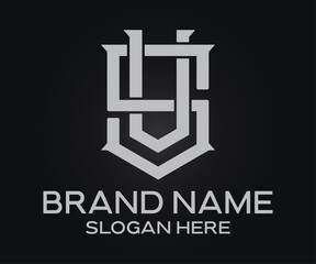 US initial letter logo design template