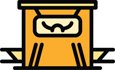 Ranch welcome icon. Outline Ranch welcome vector icon for web design isolated on white background color flat