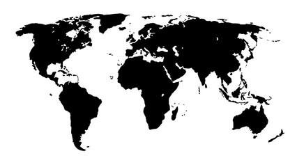 world map on transparent background png file.