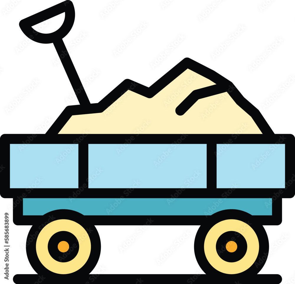 Poster ranch trailer icon. outline ranch trailer vector icon for web design isolated on white background co