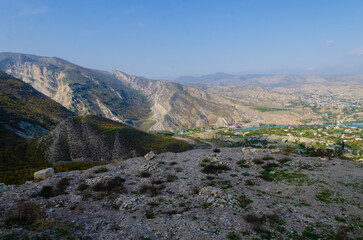 Canyon river in the high rocky mountains. 