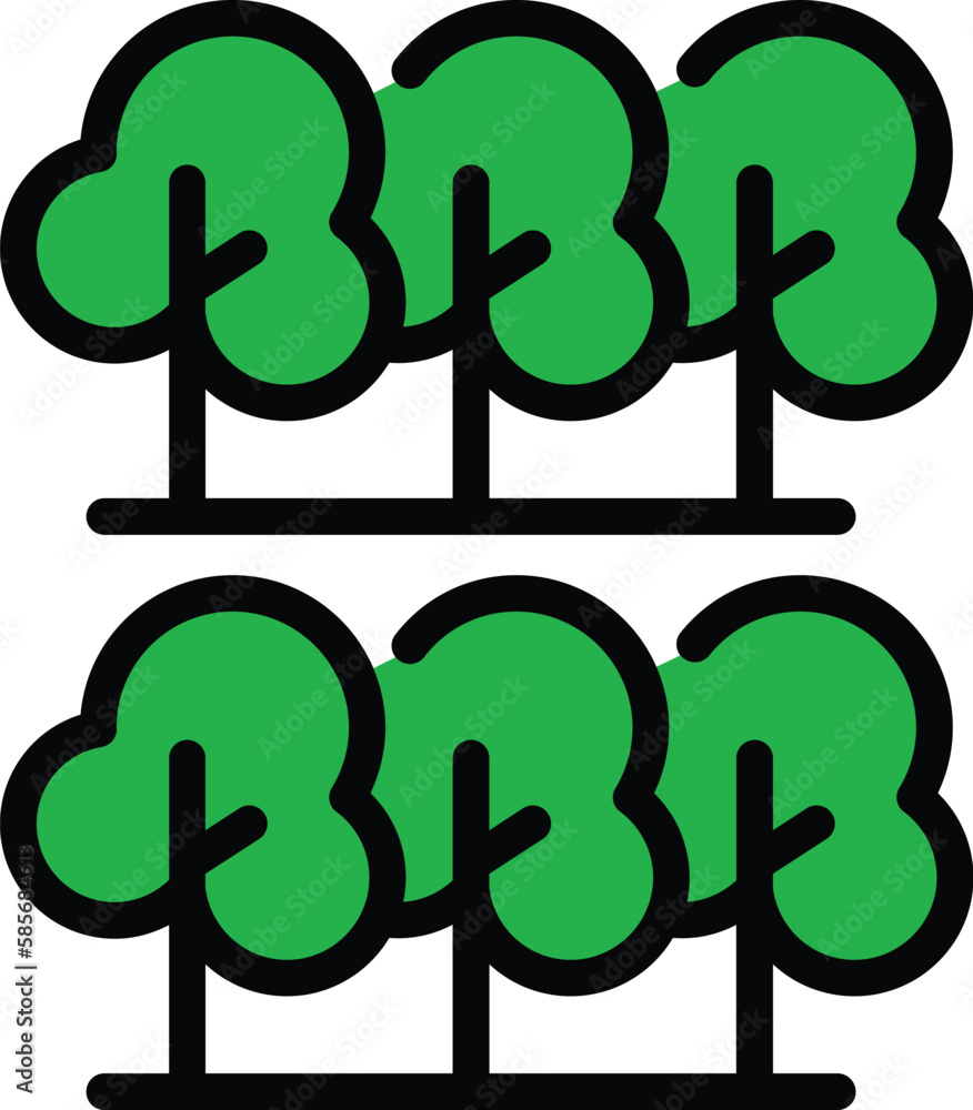 Poster ranch tree garden icon. outline ranch tree garden vector icon for web design isolated on white backg