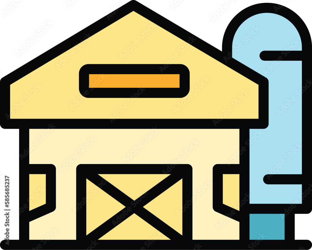 Poster ranch house icon. outline ranch house vector icon for web design isolated on white background color 