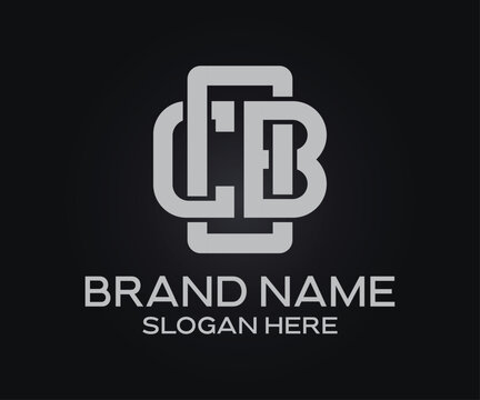 O C B initial letter logo design template