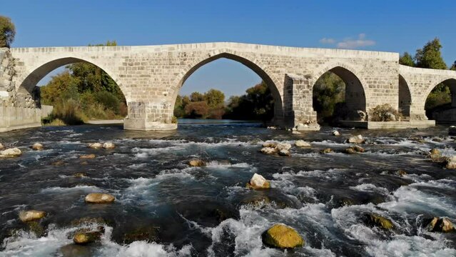 antalya aspendos ancient city and historical water canal