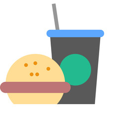 Food and drinks icon. Restaurant Flat icon Vector illustration.