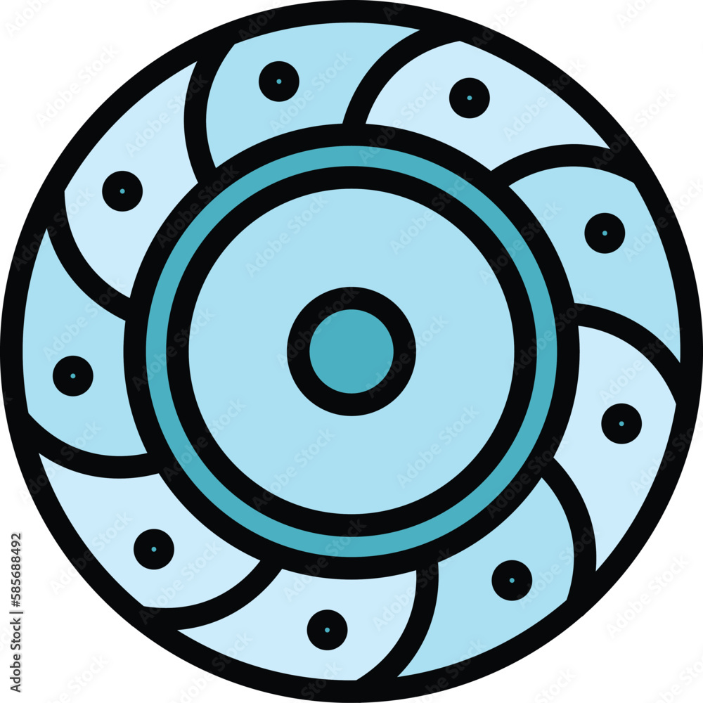 Poster friction clutch icon. outline friction clutch vector icon for web design isolated on white backgroun
