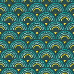 Abstract flower pot seamless vector background pattern design