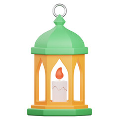 3D Render Lantern Icon, illustration isolated on white background, suitable for website, mobile app, print, presentation, infographic, and other projects.
