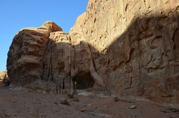 Beautiful Wadi Rum landscapes from the desert in Jordan