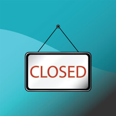 Closed sign business shop icon vector