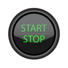 Power Switch icons vector buttons. START STOP button.
